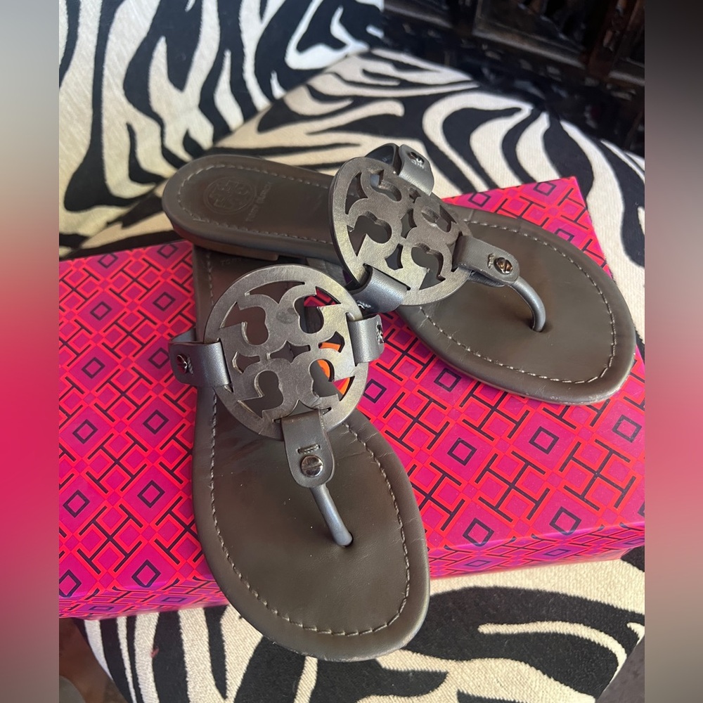 Tory Burch Gray Miller Sandals